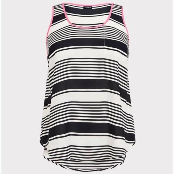 Torrid Striped Pocket Tank Top 3 - Picture 3 of 6